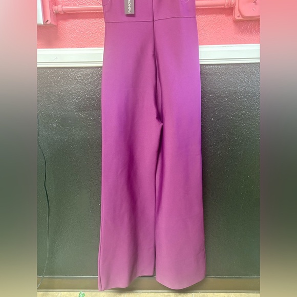 NWT Fashion Nova Purple Jumpsuit with Wide-Leg Palazzo Pants - Picture 6 of 8